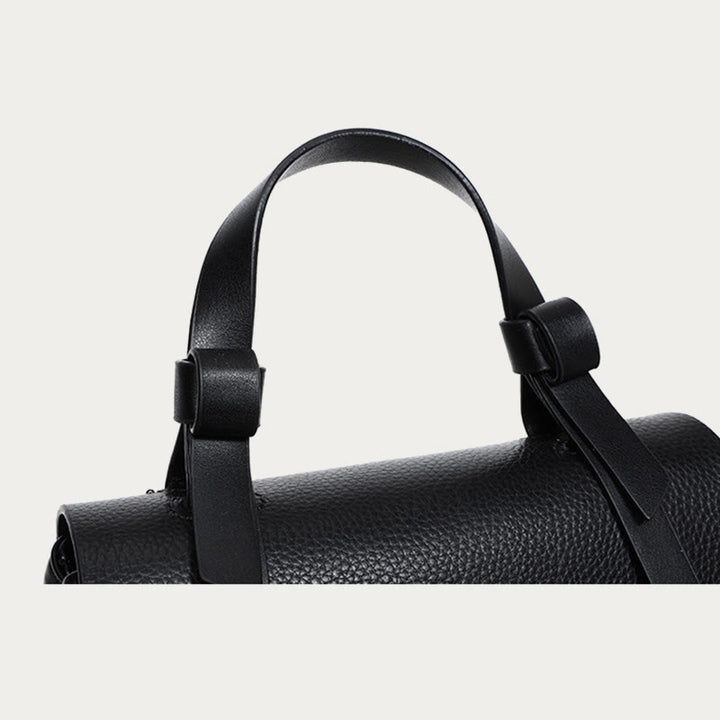 Retro-Tasche mit Henkel für Damen aus Leder mit Litschi-Muster