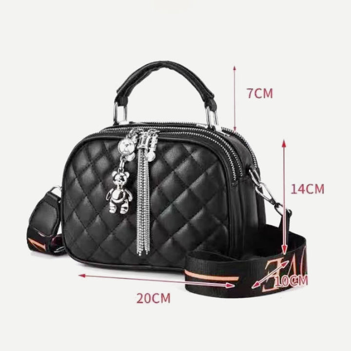 Tasche mit Griff oben für Damen, mehrlagige Umhängetasche mit großem Fassungsvermögen