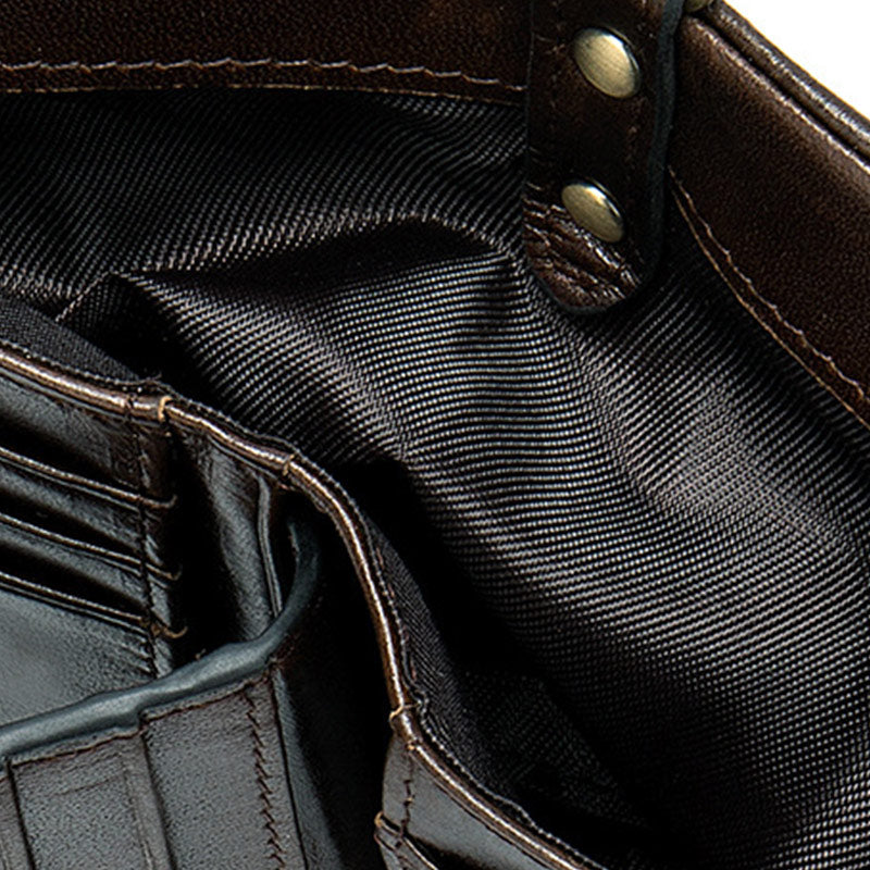 RFID-blockierender Kartenhalter aus echtem Leder