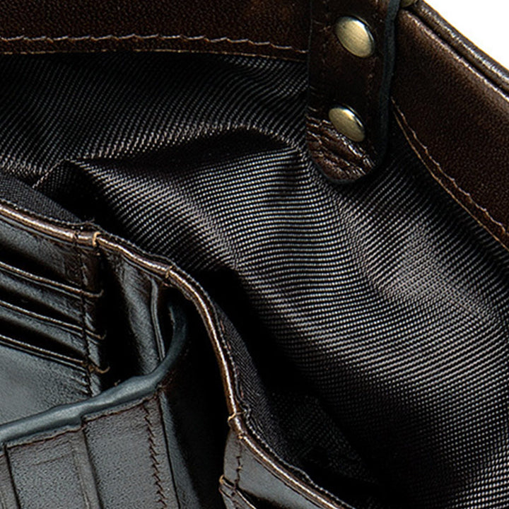 RFID-blockierender Kartenhalter aus echtem Leder