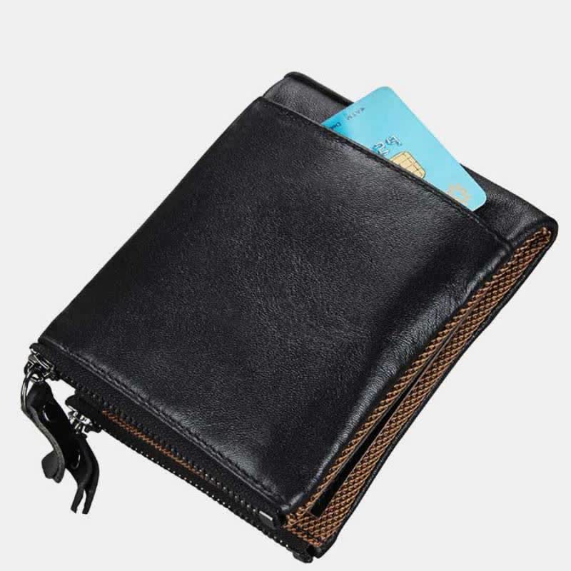 Großes Fassungsvermögen Ledergeldbörse RFID-blockierende Bifold Flip Herrengeldbörse