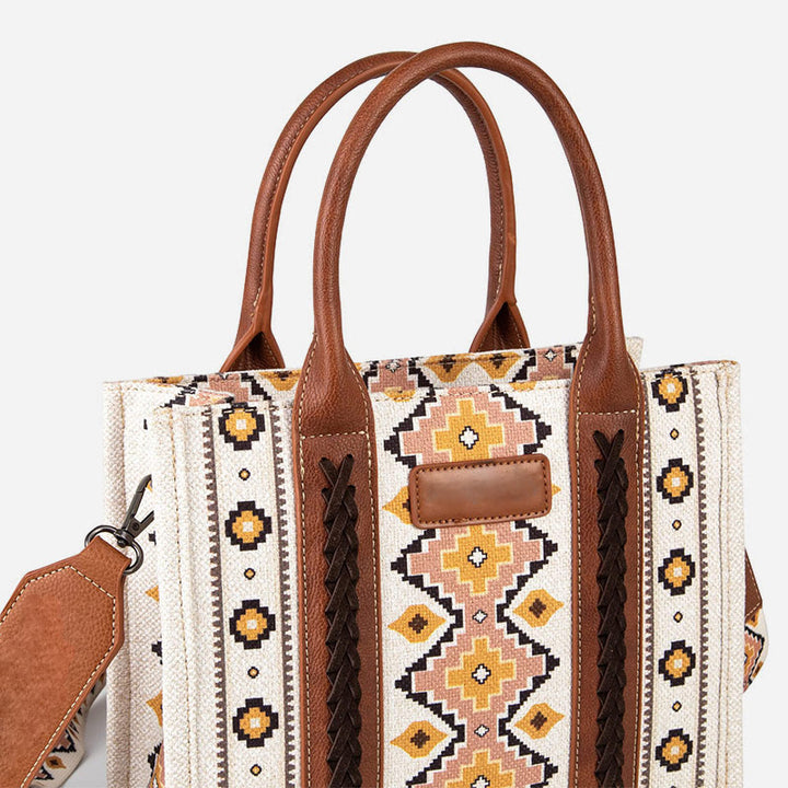 Böhmische Handtasche für Damen, breiter Riemen, vielseitig verwendbar, Umhängetasche