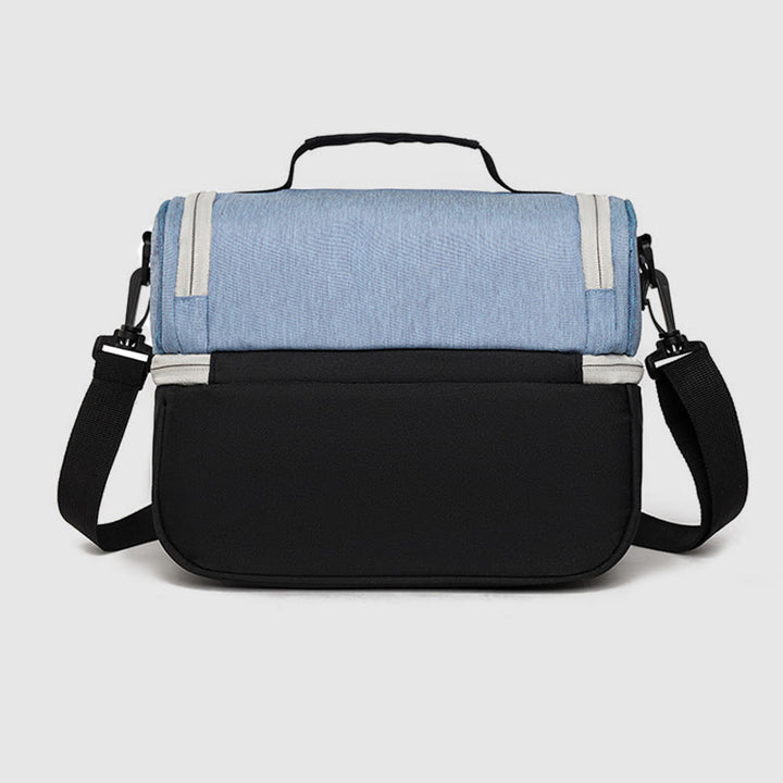 Kühltasche für Ausflüge, doppellagige Isolierung, Umhängetasche, Picknicktasche