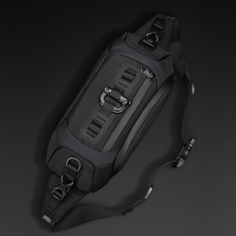 Multifunktionale Umhängetasche, Hüfttasche für Herren, Brusttasche mit mehreren Taschen