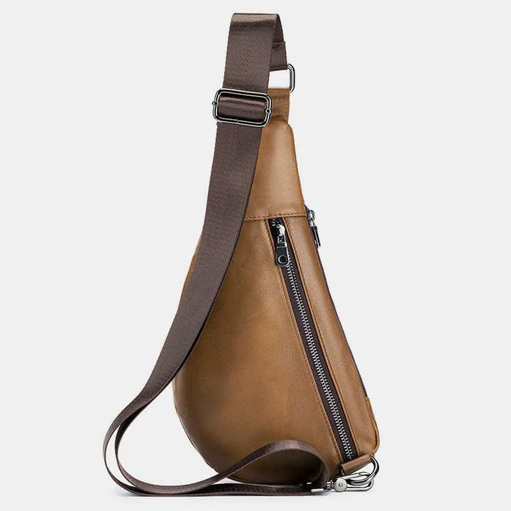 Kleine Schultertasche aus echtem Leder, Umhängetasche, Brusttasche