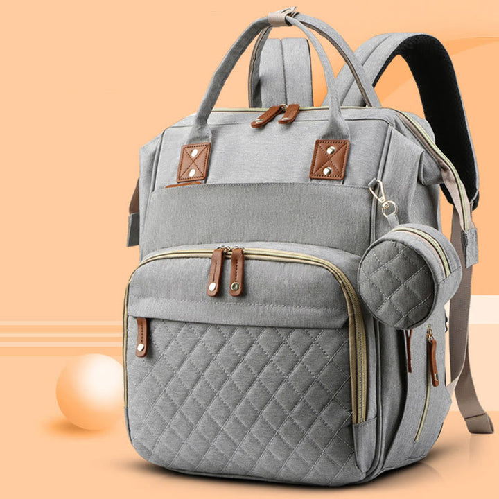 Multifunktionale Mama-Tasche mit Kinderbett, einfacher wasserdichter Oxford-Rucksack
