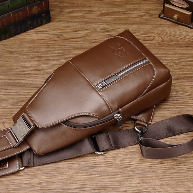 Männer Casual Reise Crossbody Brust Sling Tasche Ein Schultergurt