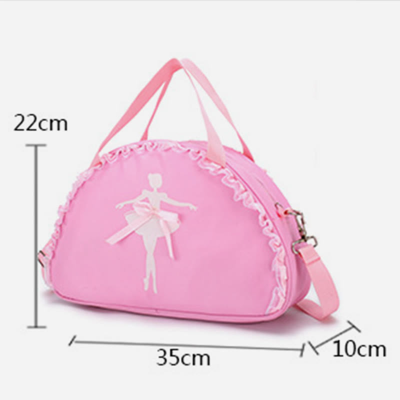 Mädchen Umhängetasche Handtasche Ballerina Muster Nylon Tanztasche