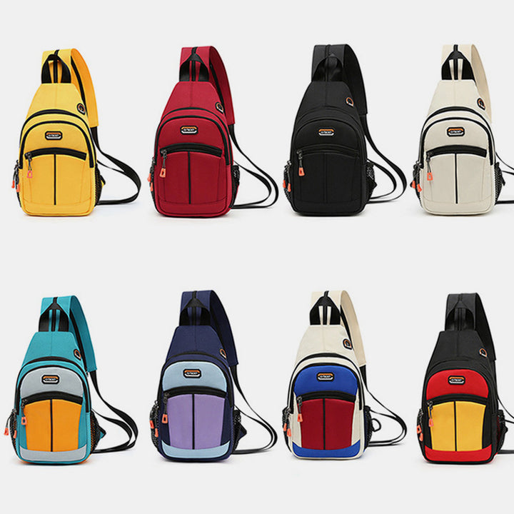 Mini-Schulterrucksack mit Farbblock-Design, Umhängetasche, Tagesrucksack für Damen und Herren