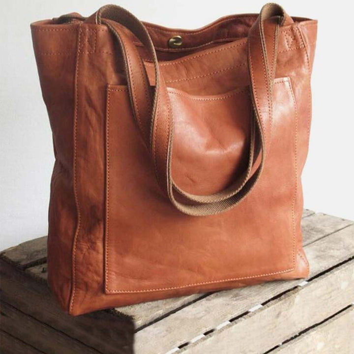 Extra große Tragetasche aus weichem PU-Leder für Damen