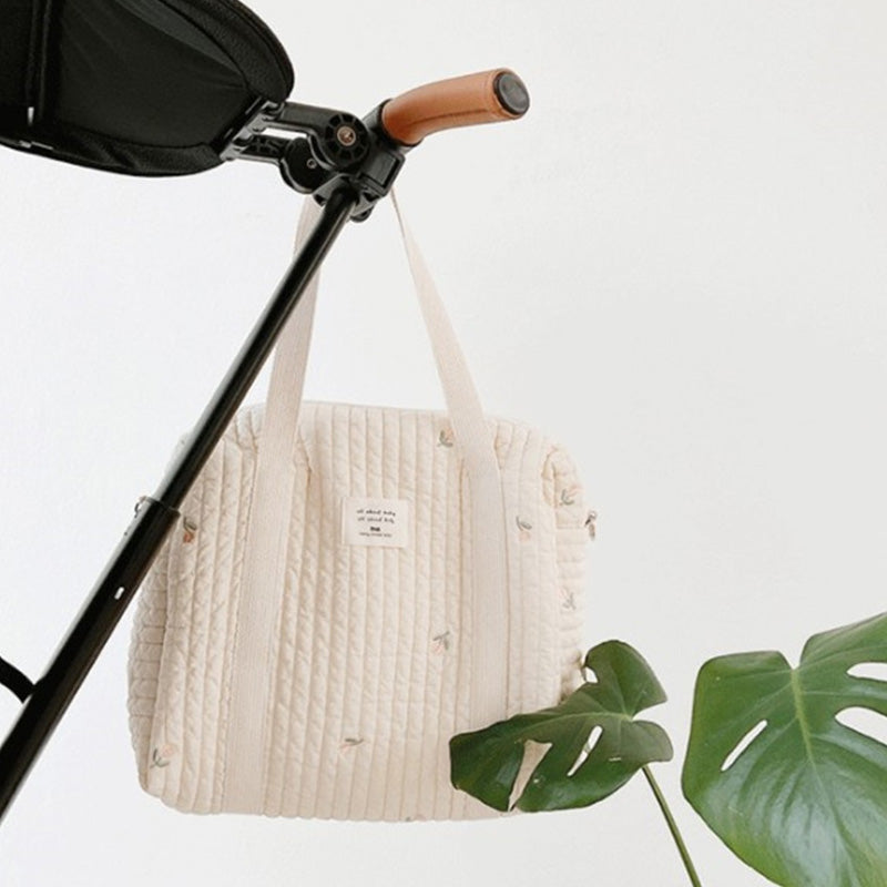 Große Kapazität Reine Baumwolle Mama Tasche Baby Wickeltasche für Babypflege