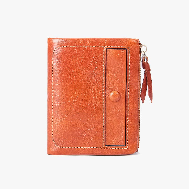Kurze Handtasche aus echtem Leder mit Stickerei im Vintage-Stil und langen Schlitzen