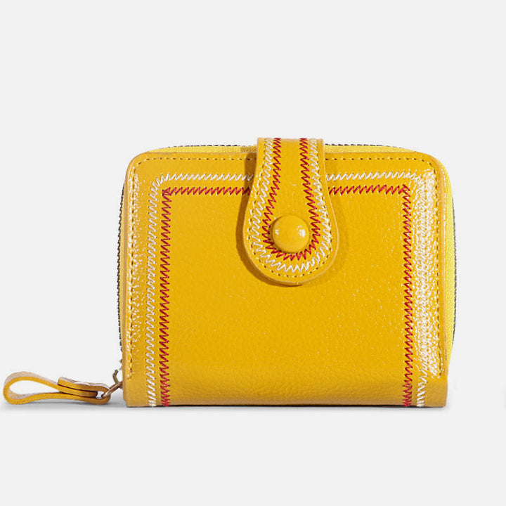 Süße kleine Geldbörse für Mädchen, kurzer Retro-Kartenhalter mit Reißverschluss