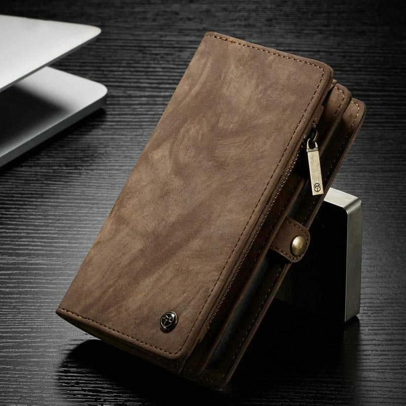 Retro Leder Brieftasche Handytasche für iPhone Samsung Huawei mit Multi-Slot