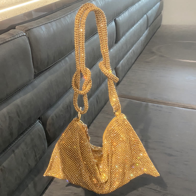 Umhängetasche für Damen mit funkelnden Diamanten, mehrere Farben, Handtasche