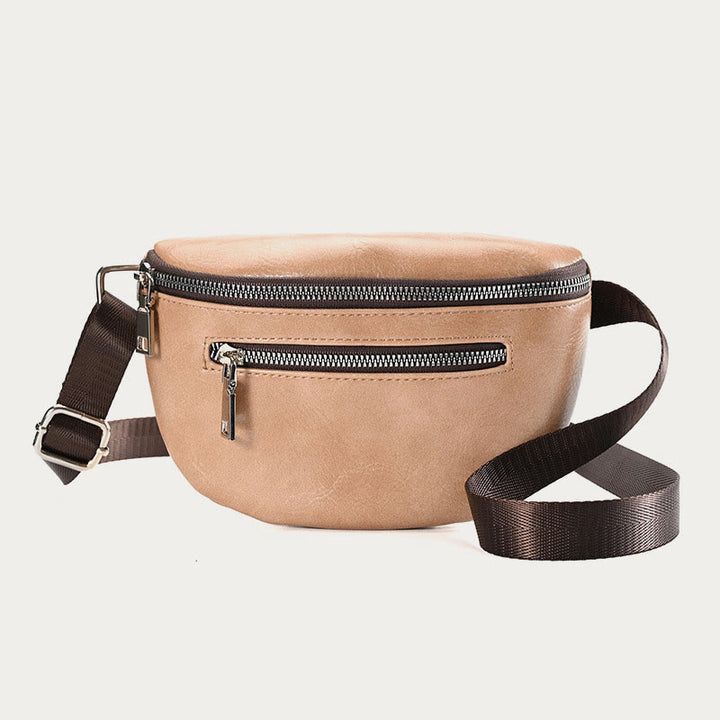 Retro Sling Bag Ölwachs Kunstleder Crossbody Umhängetasche