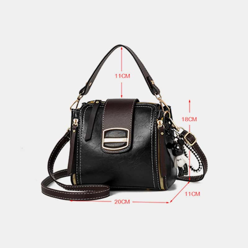 Top-Griff-Tasche für Damen, täglicher Einkaufsbeutel, Umhängetasche aus Leder