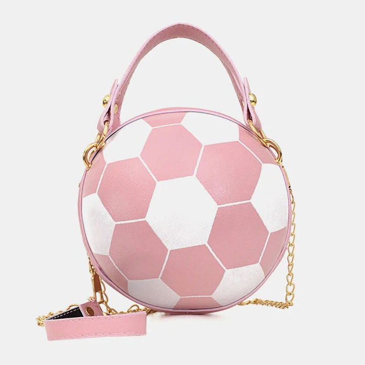 Runde Mini-Tasche im Basketball-Fußball-Look mit einzigartigem Design