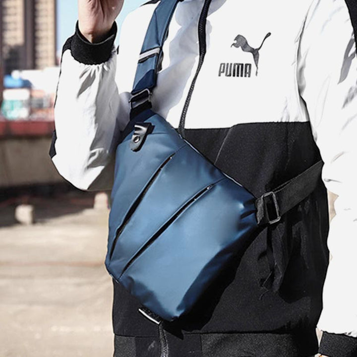 Schultertasche für Männer, Diebstahlsichere, multifunktionale, wasserdichte Brusttasche für den Sport