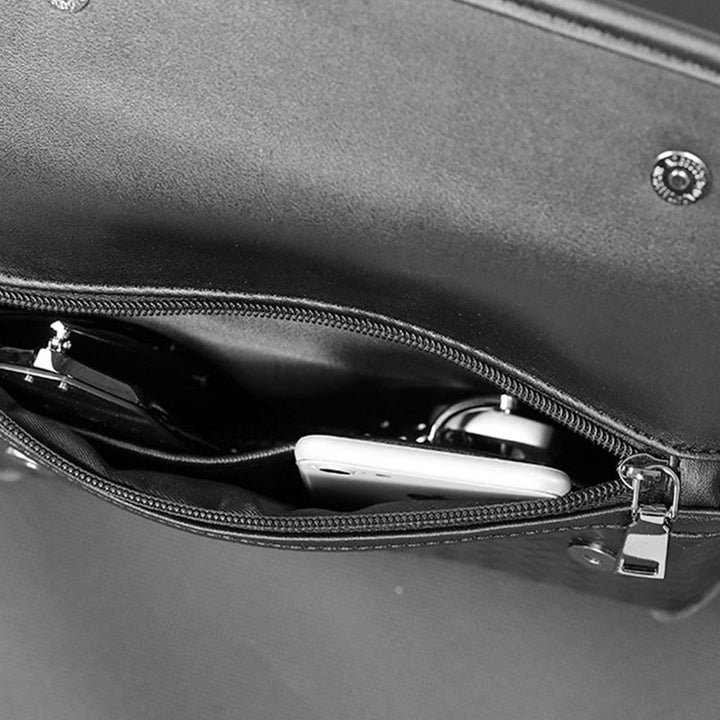 Umhängetasche für Unisex, minimalistische, quadratische Schultertasche aus PU-Leder