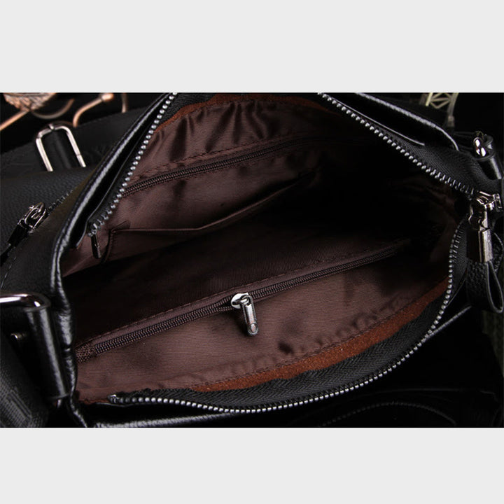 Business-Umhängetasche für Herren, einfache vertikale Tasche aus weichem Leder