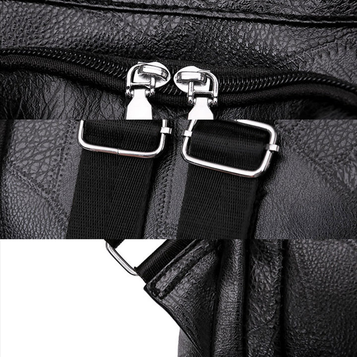 Damen Leder Rucksack Handtasche Cabrio Schultertasche Anti Diebstahl Reise Daypack
