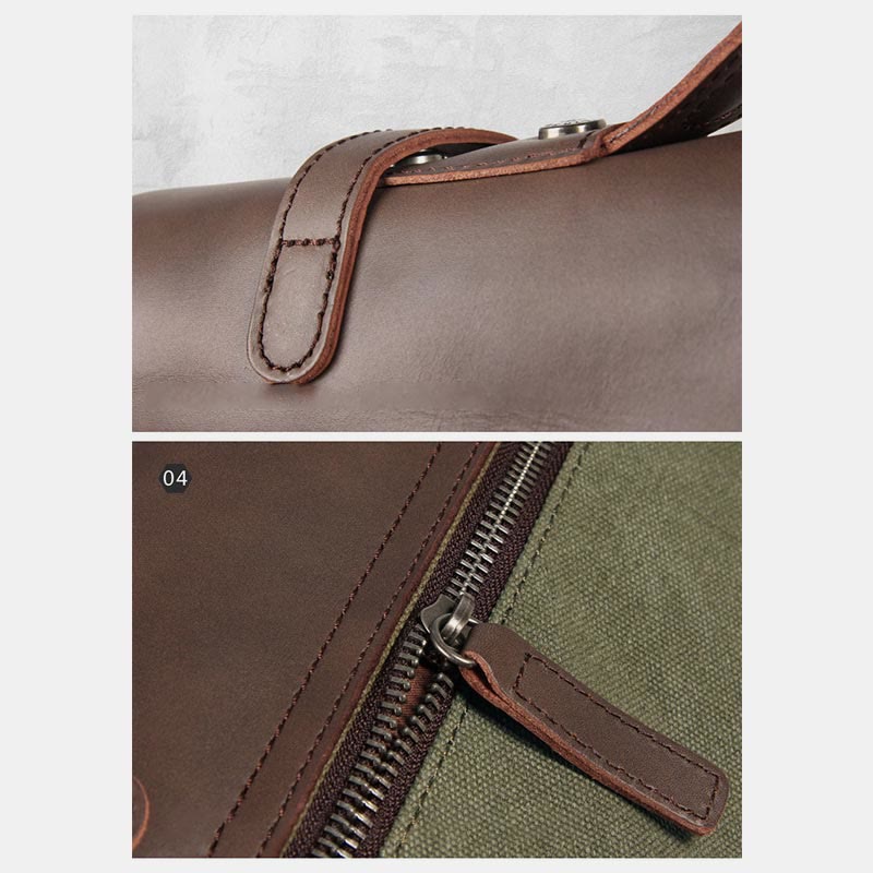 Umhängetasche für Herren, Canvas, lässig, Vintage, Dokumententasche
