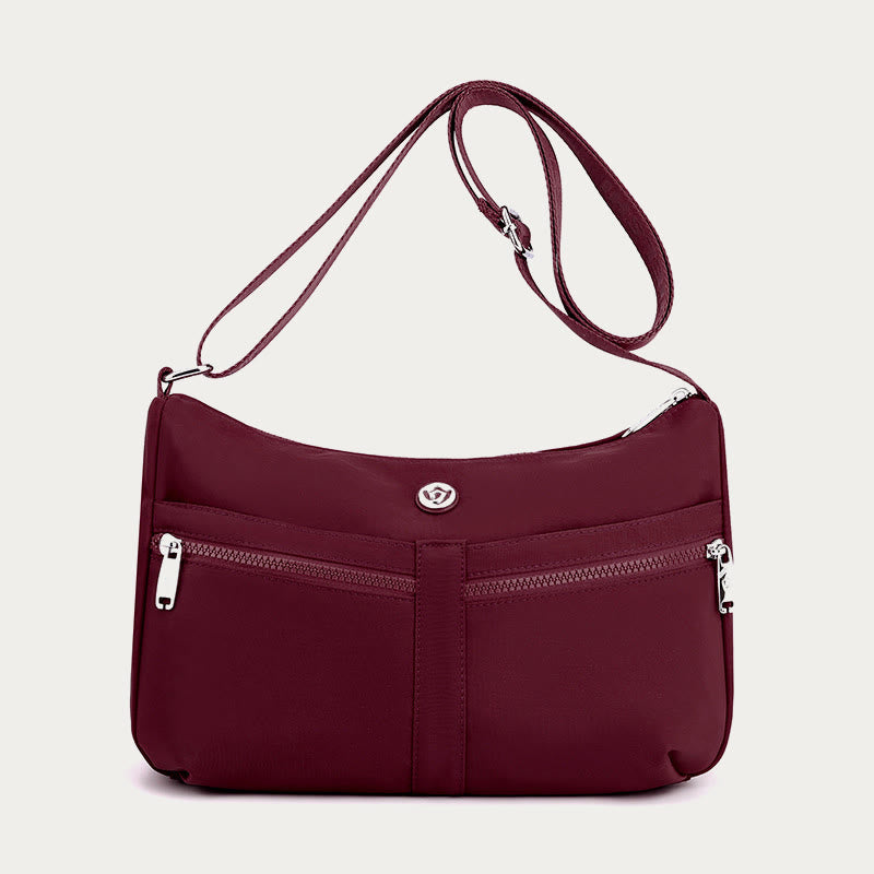 Solide Umhängetasche für die Schule, Reisen, einfache Nylontasche, Geldbörse