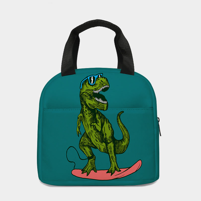 Lunchpaket für Kinder, Schule, Camping, Cartoon-Dinosaurier, Thermo-Handtasche