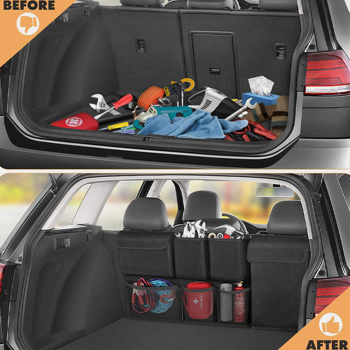 Auto-Organizer für die Rückenlehne, Reißverschluss, abnehmbares Design, Oxford-Aufbewahrungstasche