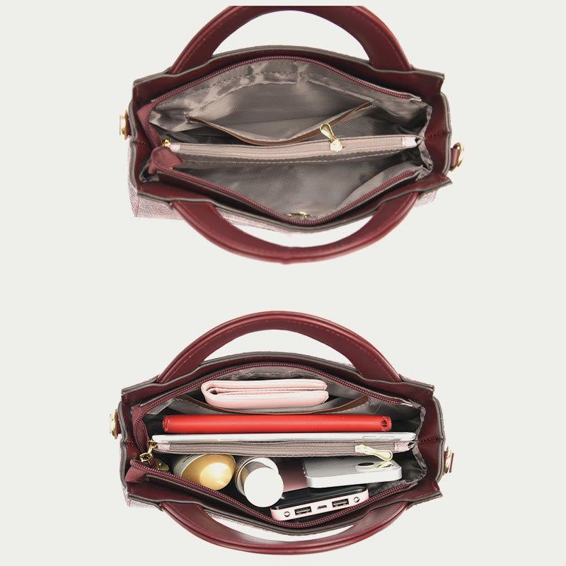 Top-Griff-Tasche für Damen Schlangenhaut-Maserungsform Elegante Umhängetasche