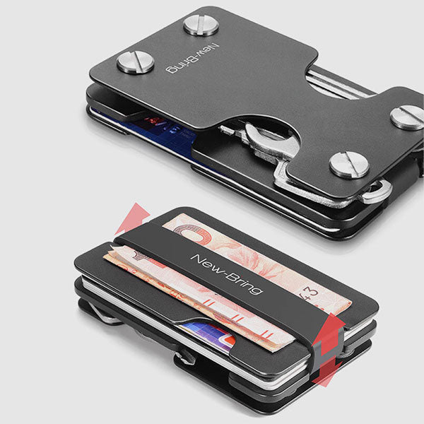 EDC RFID Aluminium Multifunktions-Schlüsselanhänger Kartenhalter Geldbörse