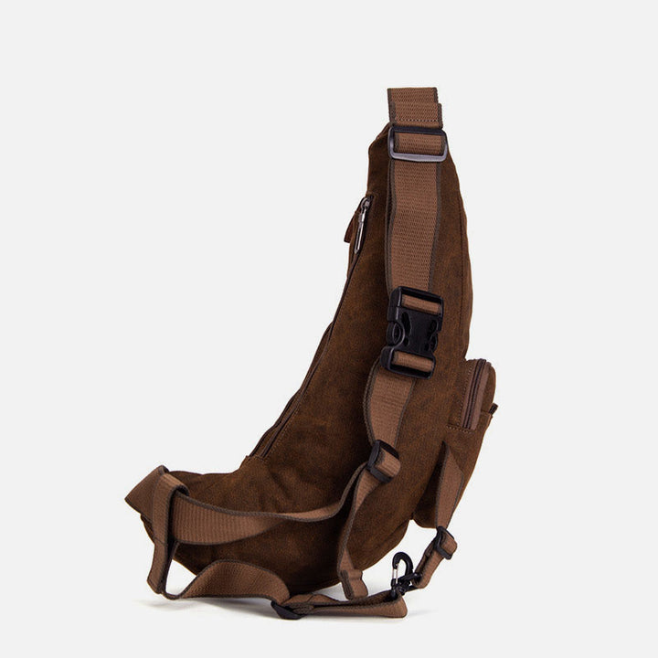 Große Canvas Brusttasche Herren Outdoor Sports Crossbody Sling Rucksack