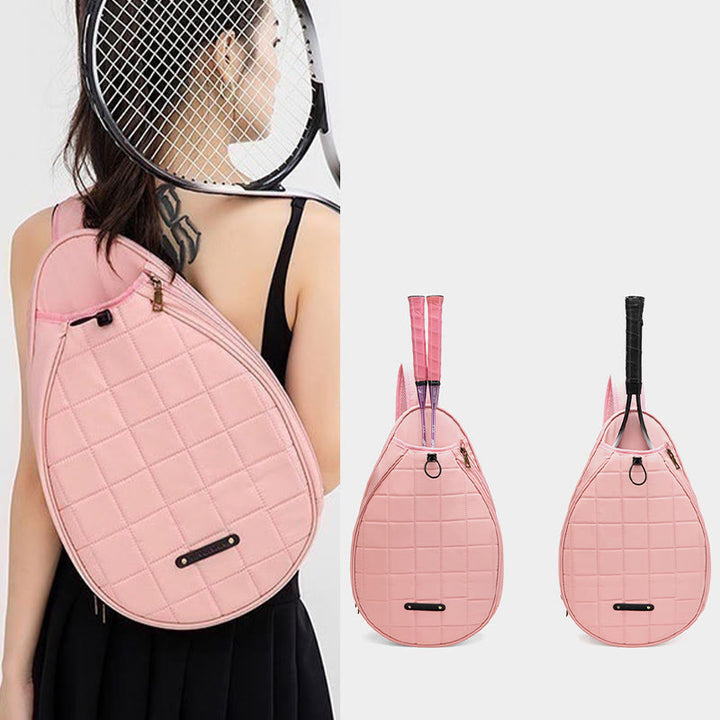 Schlägertasche für Damen, kariertes Muster, wasserdichte Umhängetasche aus Polyester