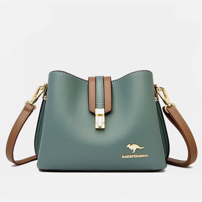 Umhängetasche für Damen, großzügige Schultertasche aus PU-Leder