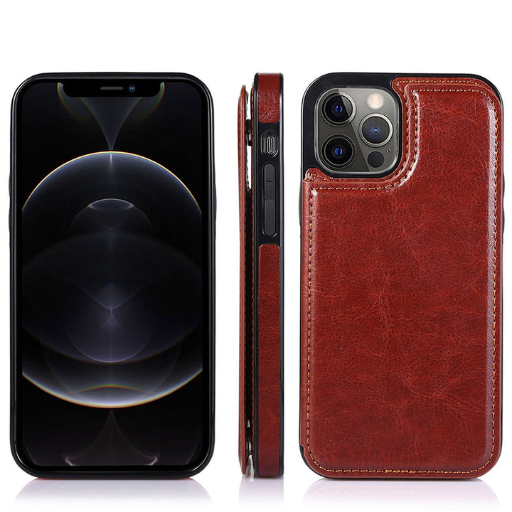 Kompatibel mit iPhone 13 Pro Max Wallet Case Doppelter Magnetverschluss mit Kartenhalter