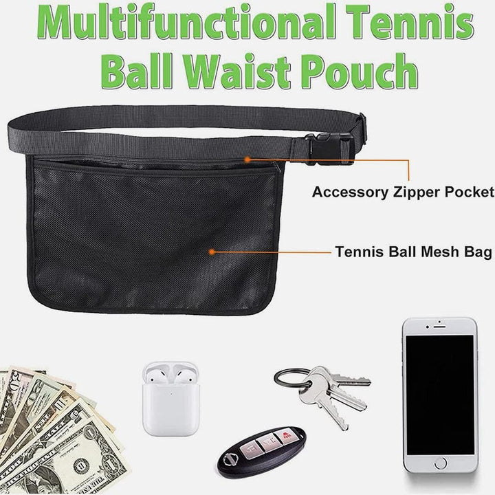 Tennisball-Netztasche für Teenager, verstellbare Gürteltasche zur Aufbewahrung