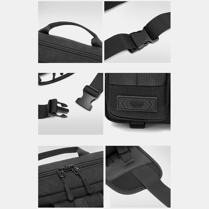 3-Wege-Verwendung Große Kapazität Wasserdicht Atmungsaktiv Bequem Casual Sling Bag Hüfttasche