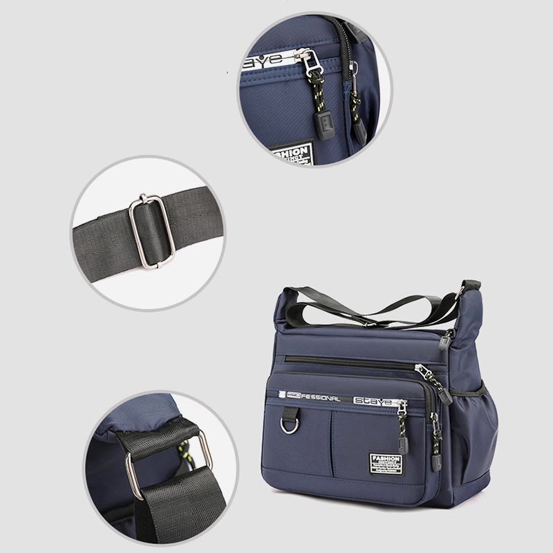 Umhängetasche für Herren, große Kapazität, lässige Schultertasche aus Nylon