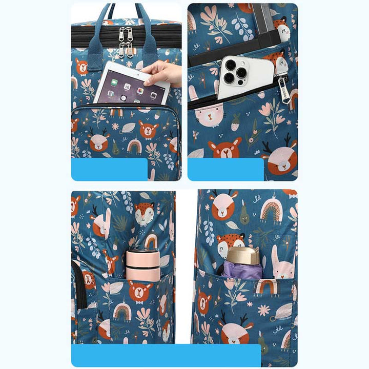 Teleskopstange Rolling Tote Bag Falten Wärme Erhaltung Einkaufswagen