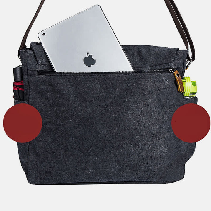 Herren Canvas Messenger Bag Retro Schulter Crossbody Rucksack Geldbörse