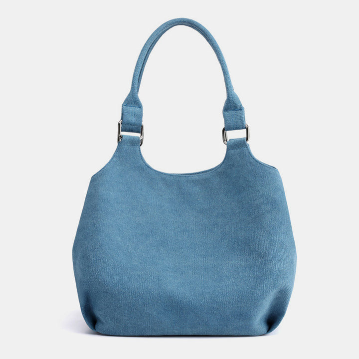 Tragetasche aus Canvas mit drei Fächern, leicht, funktional, Hobo-Handtasche