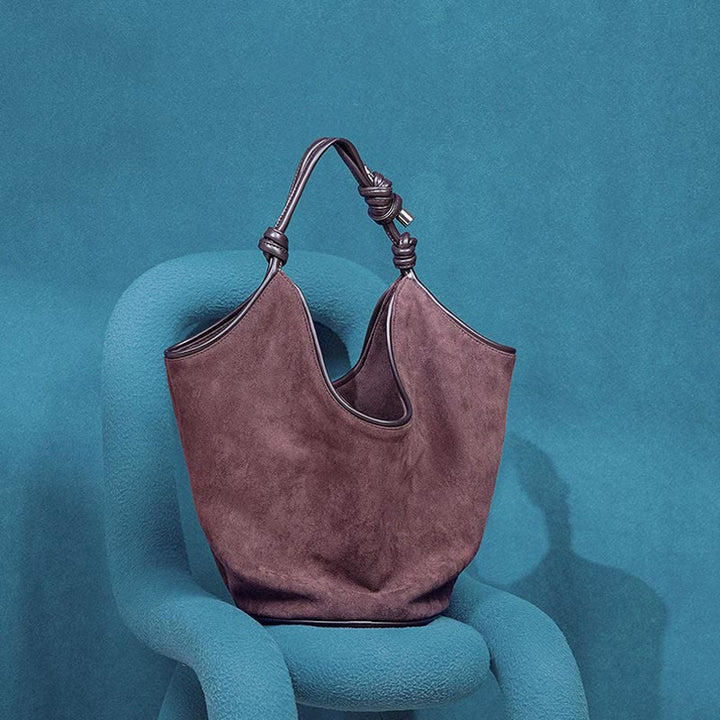 Einkaufstasche für Frauen Wildleder minimalistische große Kapazität Eimer Tasche