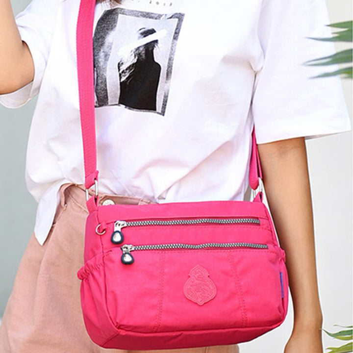Umhängetasche für Damen, urban, lässig, zum Einkaufen, Nylontuch, Muttertasche