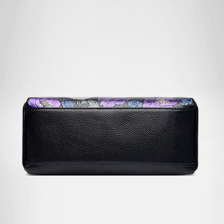 Umhängetasche mit Blumenmuster für Damen, Geldbörse mit Quaste und Libellen-Print