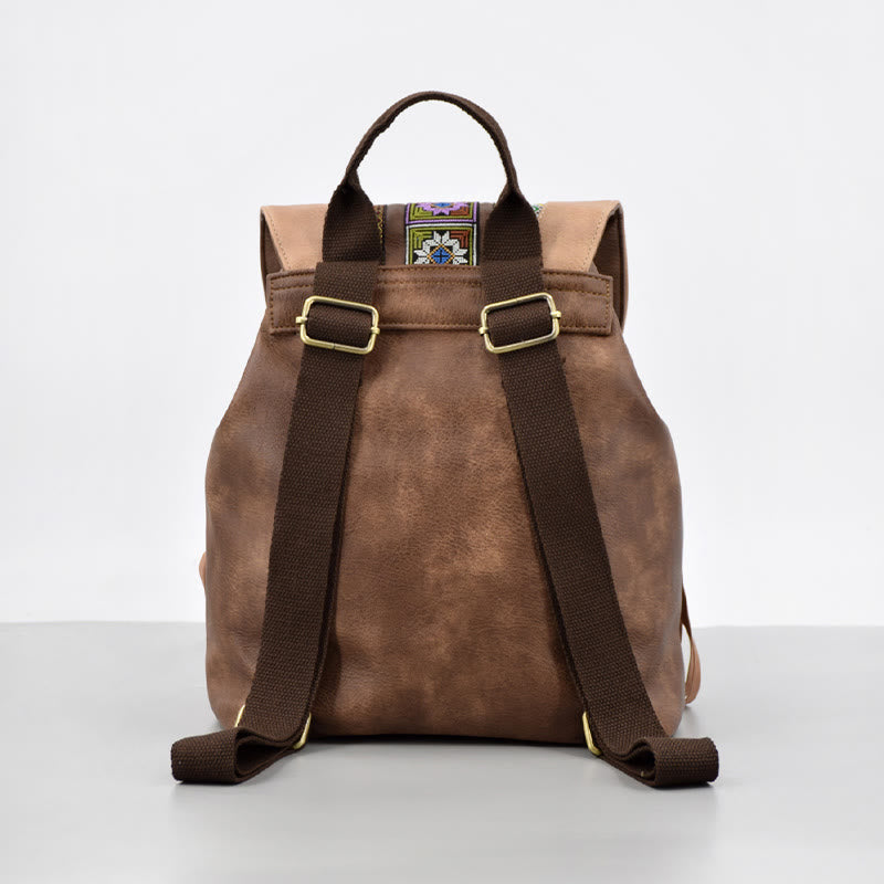 Vintage Quaste Rucksack Frauen Bohemian Kordelzug Leder Reise Geldbörse