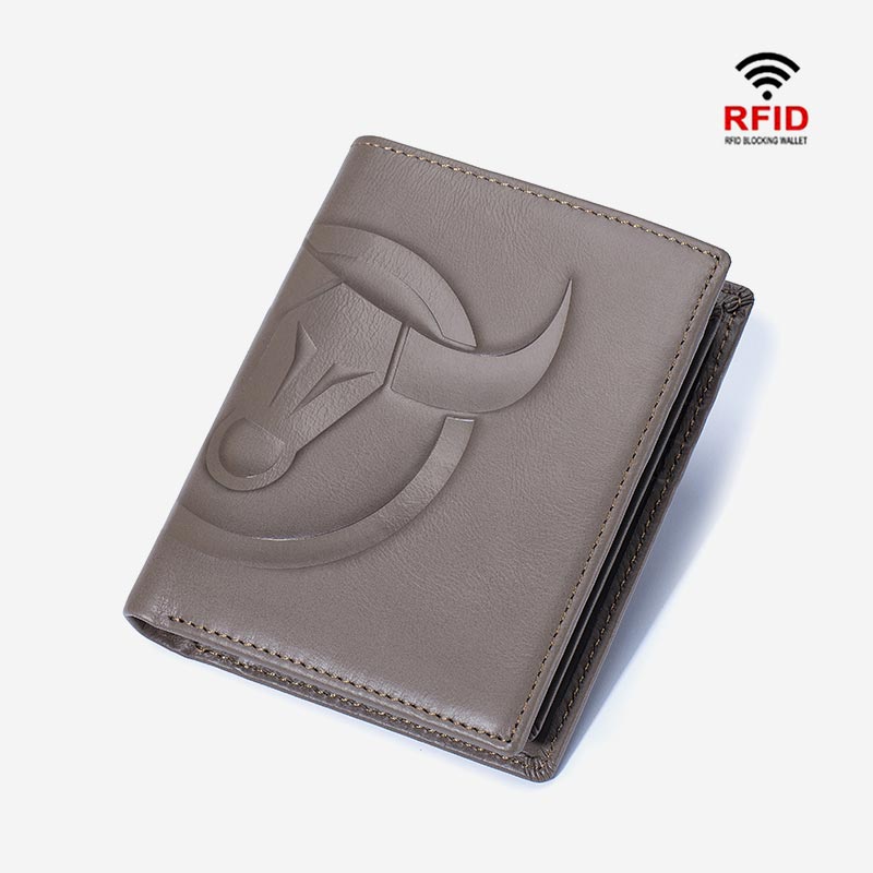 RFID-blockierende Vintage-Geldbörse mit mehreren Steckplätzen und Prägung