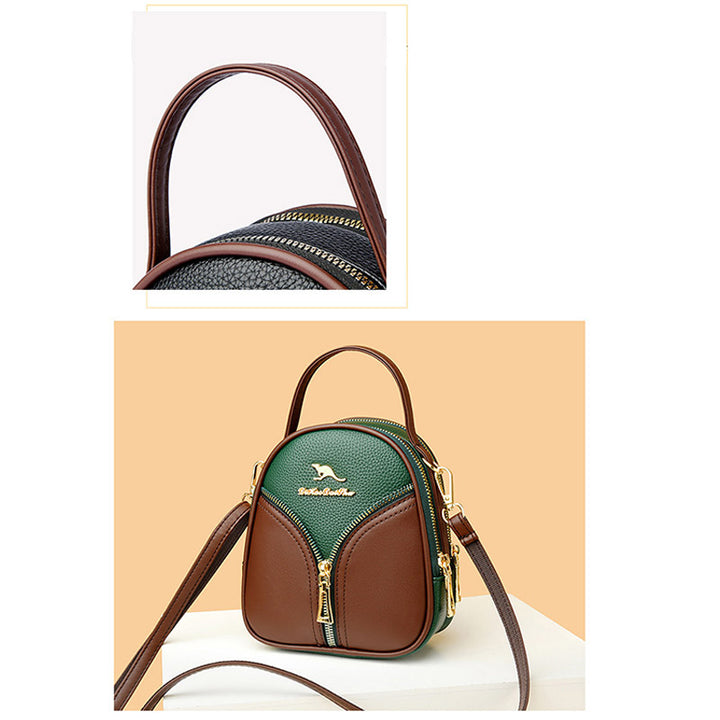 Kleine Crossbody-Handytasche für Damen, Handy-Schultertasche aus Leder