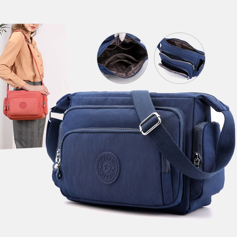 Wasserdichte, solide Umhängetasche mit mehreren Taschen - Dunkelblau - image 1
