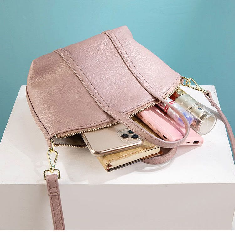 Kleine Hobo-Handtasche aus weichem Leder, modische Umhängetasche